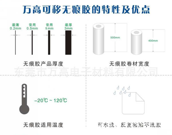 可移無(wú)痕膠粘參數(shù)詳細(xì)圖